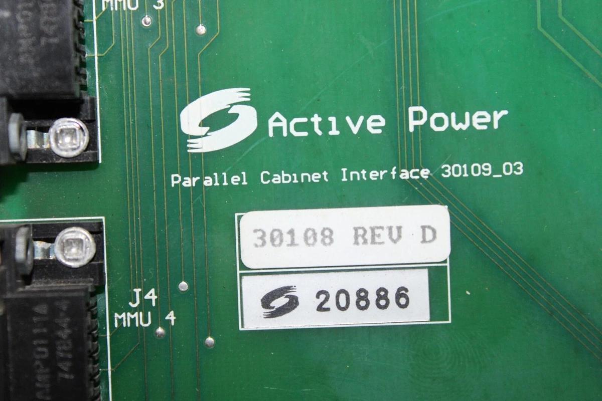 Used ACTIVE POWER PARALLEL CABINET INTERFACE 30109-03 30108 REV. D **WARRANTY**