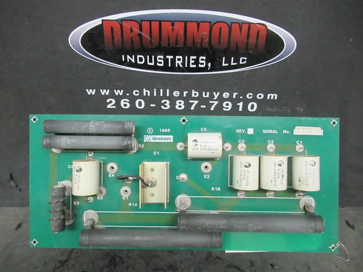 Used GRAHAM 02763523 REV E CHOPPER SNUBBER PCB CIRCUIT BOARD 02-7635-23 35-0746-00 F