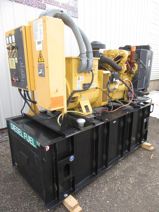 Used 60 KW DIESEL GENERATOR OLYMPIAN 120/240V CAT PERKINS 564 HRS VIDEO WE SHIP!