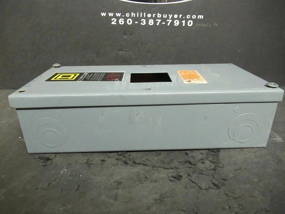 Used SQUARE D CIRCUIT BREAKER ENCLOSURE NEMA 1 100 AMP MAX 240 VAC 3 PHASE QO3100BN