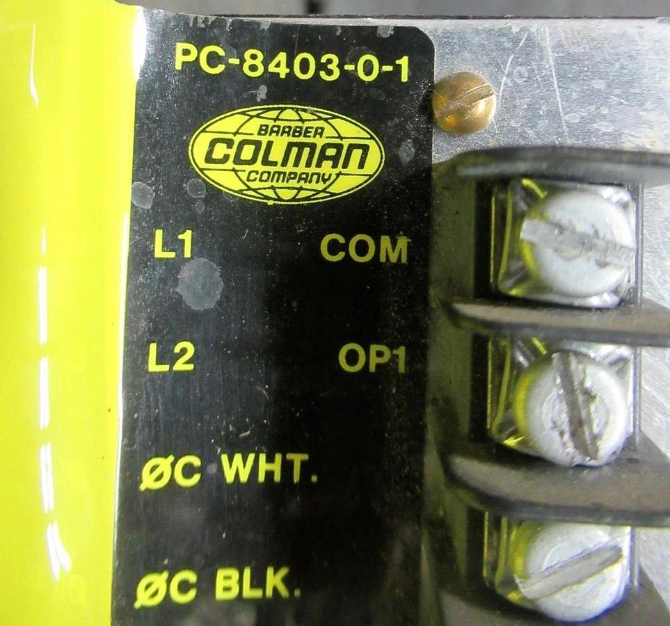 Used BARBER COLMAN RELAY PC-8403-0-1 120 VOLT 50/60 HZ 2 VA **WARRANTY INCLUDED**