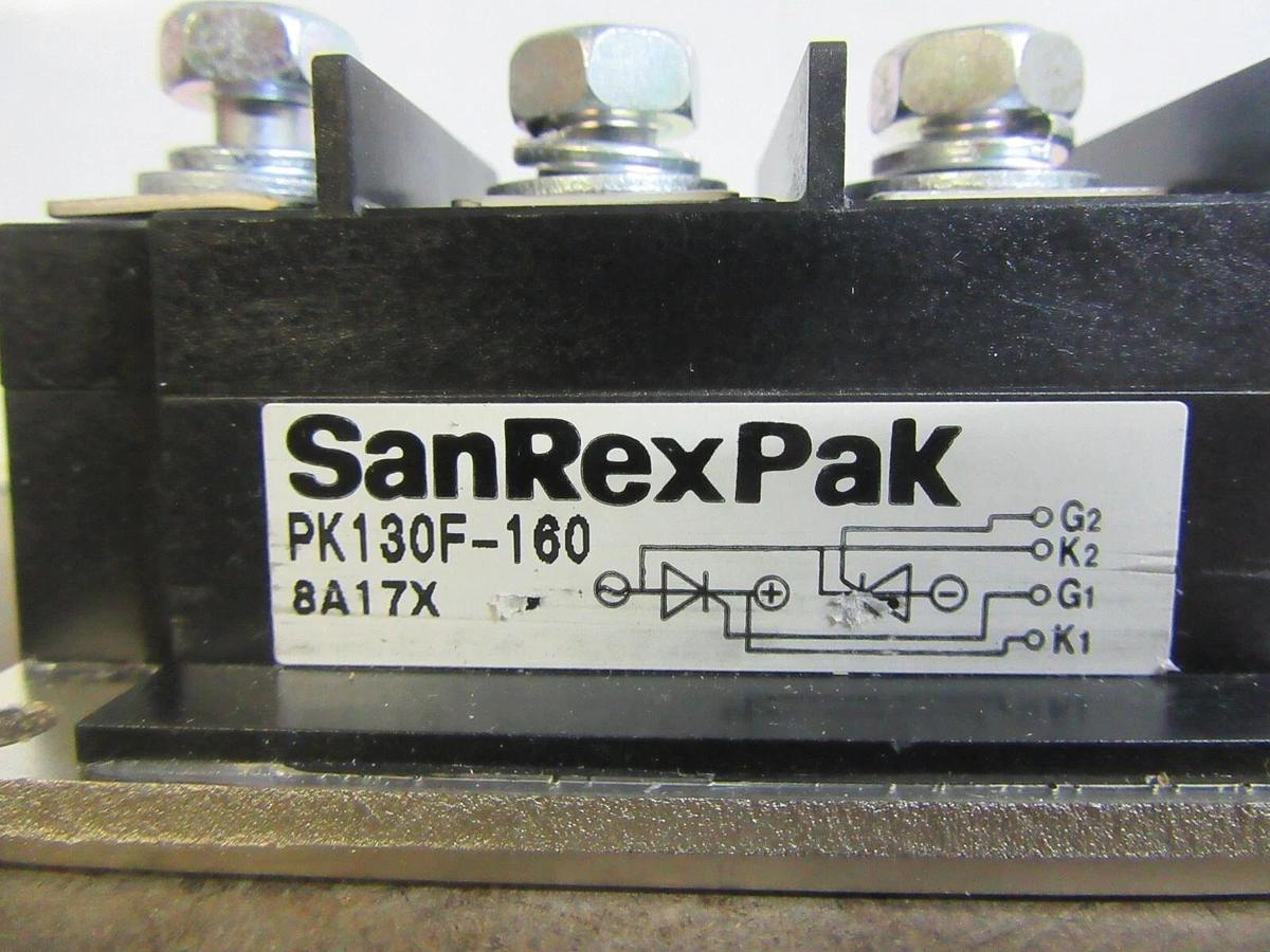 Used SANREXPAK POWER THYRISTOR DIODE MODULE PK130F-160 1600 VOLT 130 AMP *NEW*