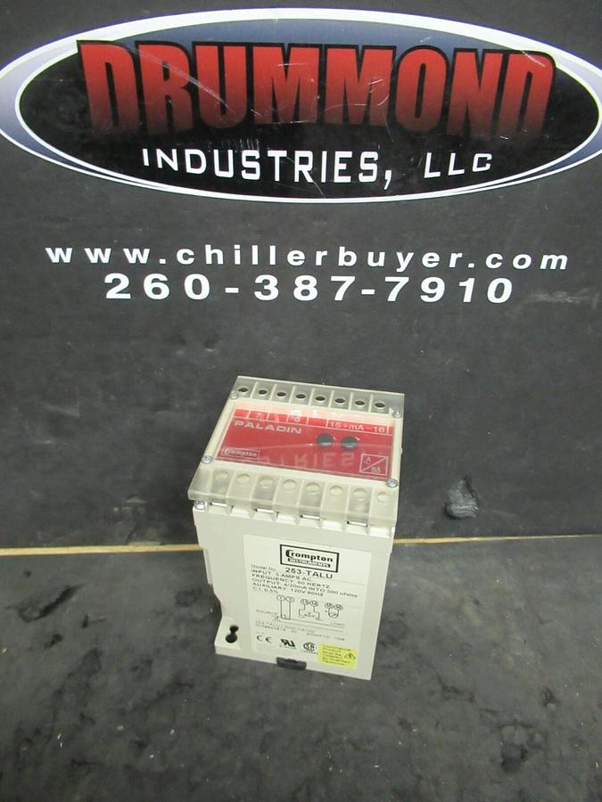 Used CROMPTON PALADIN INSTRUMENTS 253-TALU TRIP TANSDUCER RELAY 120 VAC 0.5 AMP