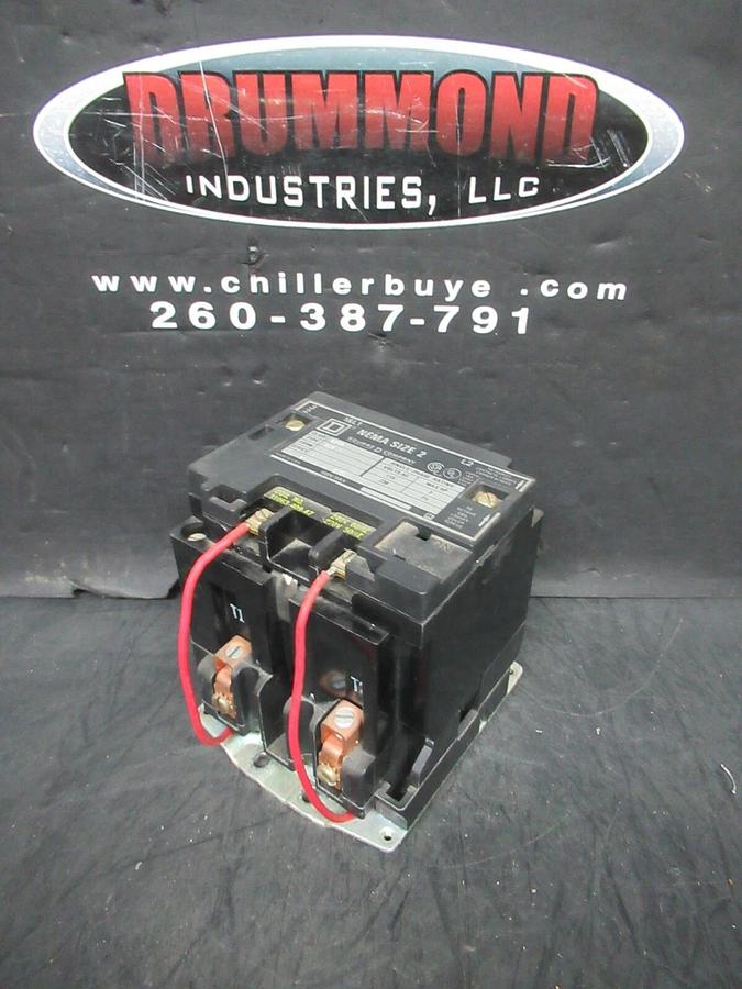 Used SQUARE D NEMA SIZE 2 CONTACTOR 8502SDG1 SER. A 230 VAC 7.5 HP COIL: 220/240 VOLT