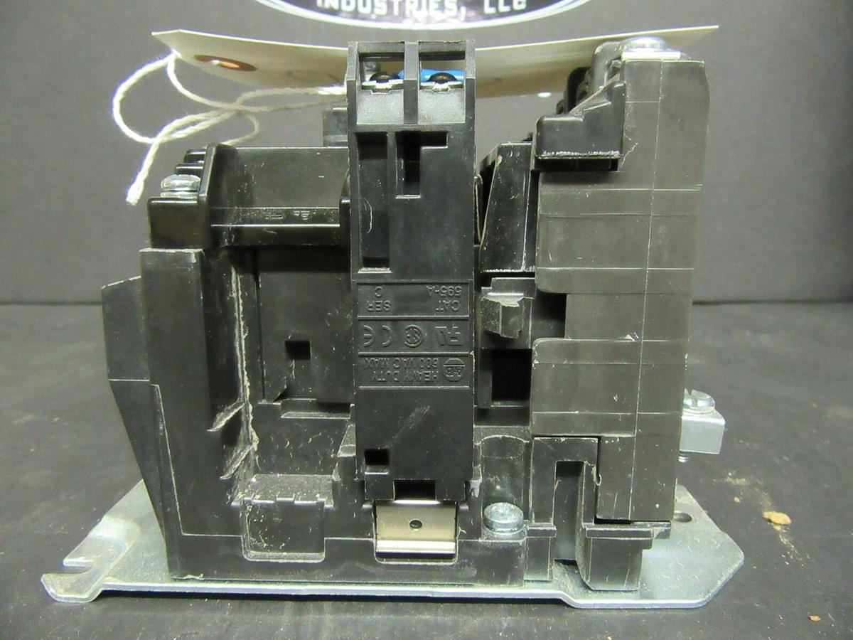 Used ALLEN BRADLEY CONTACTOR 500F-BOD930 SER. C NEMA: 1 10 HP 600 VAC COIL: 120 VAC