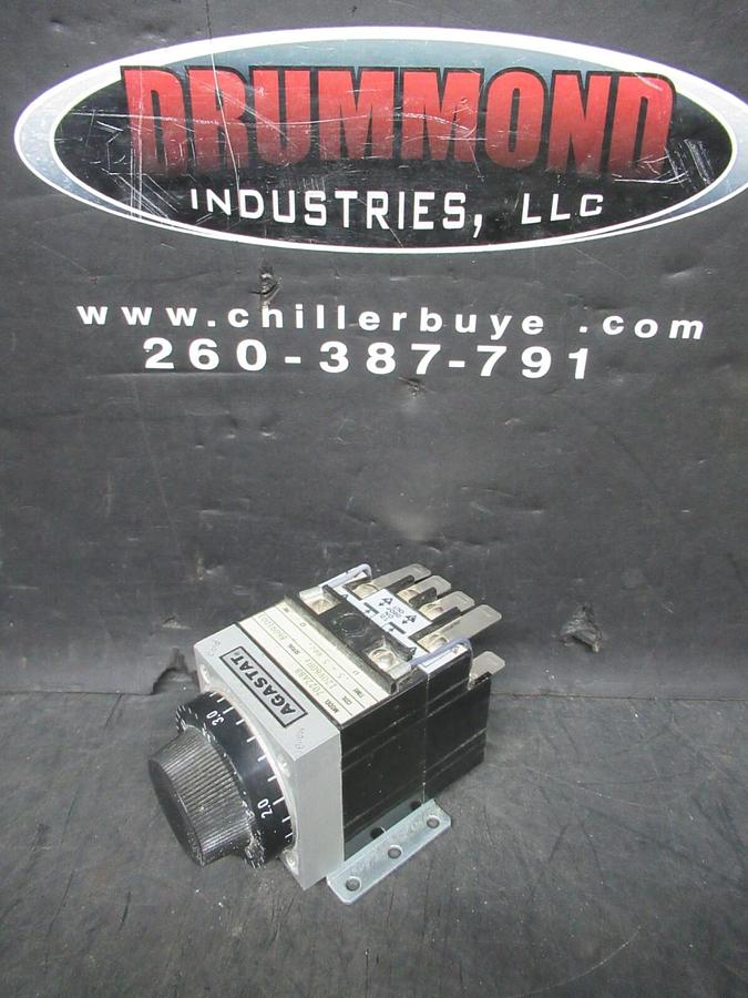 Used AGASTAT TIME DELAY RELAY 0.5-5 SECONDS 7032CC 120 VAC VOIL 600 VAC 10 AMP