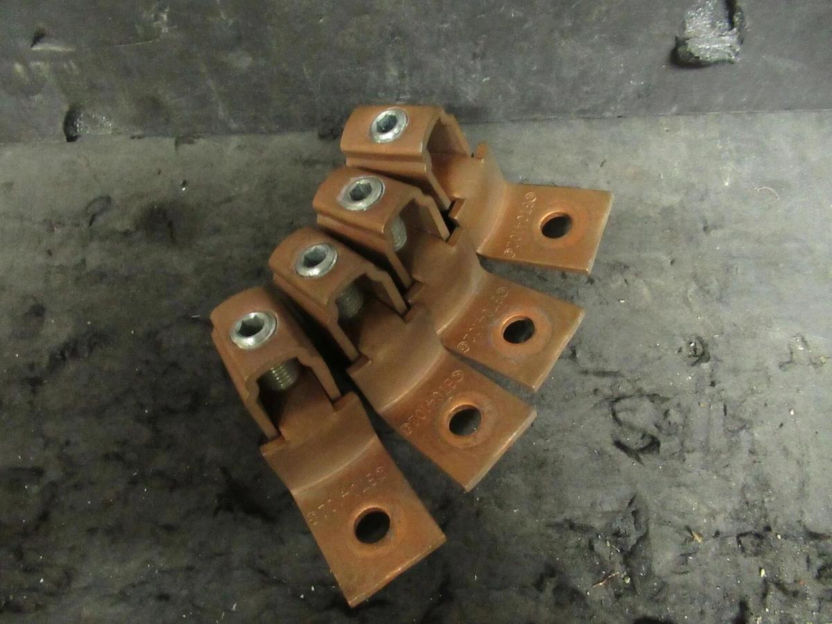 Used (4 QTY) BLACKBURN BKB SINGLE BARREL CONNECTOR TERMINAL LUG SET 4/0 - #2 BTC4102