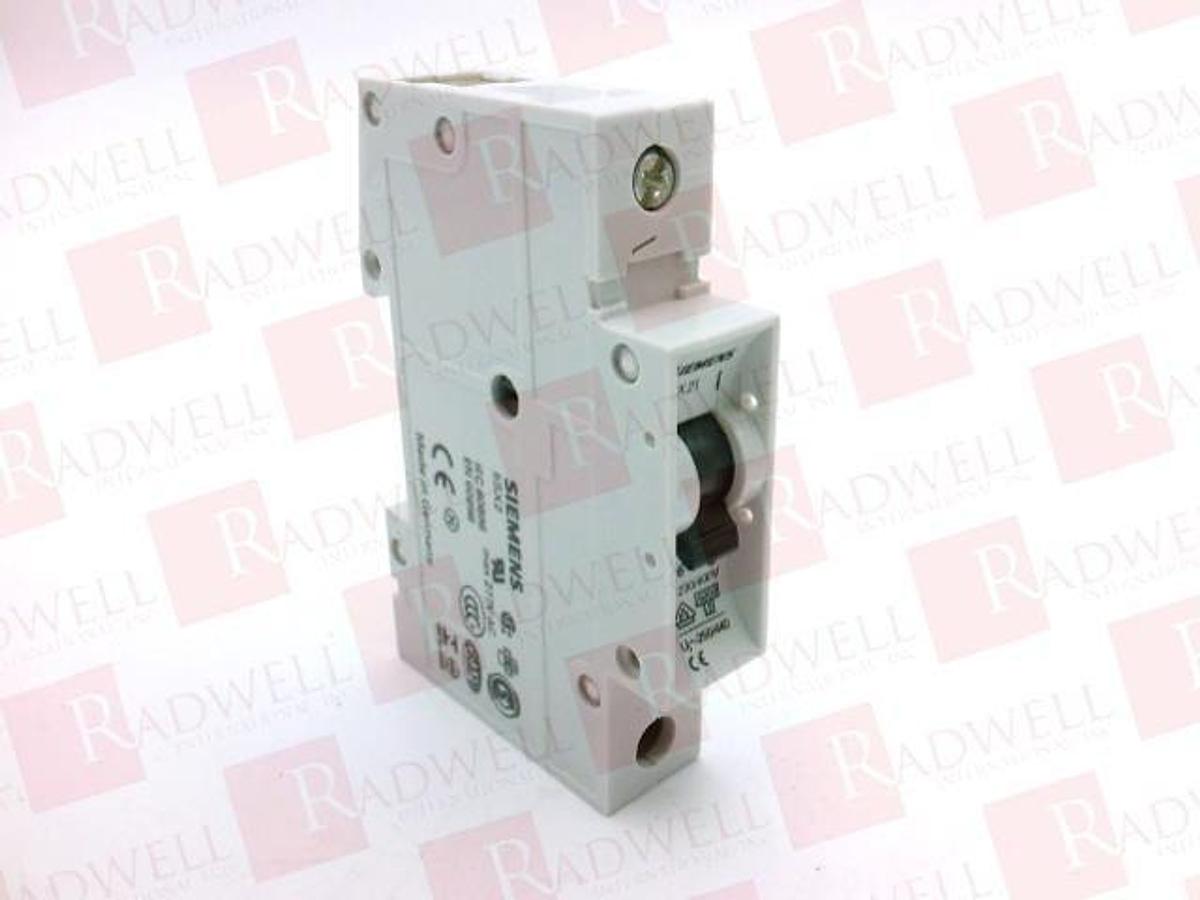 Used SIEMENS CIRCUIT BREAKER 5SX21 B16 16 AMP 277 VAC 1-POLE W/ 5SX9100 AUXILLIARY