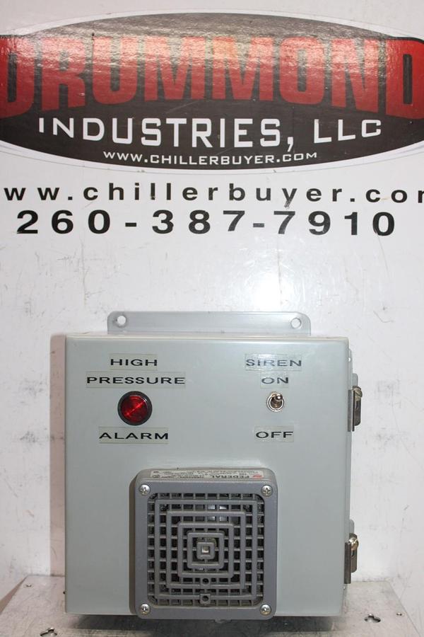 Used FEDERAL SIGNAL VIBRATONE HORN ENCLOSED ALARM SYSTEM 350 120 VOLT 0.18 AMP