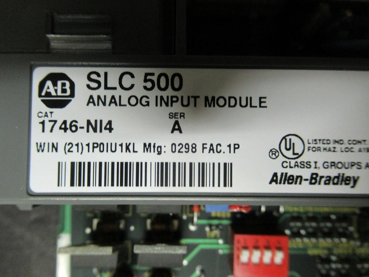 Used ALLEN BRADLEY SLC 500 1746-NI4 ANALOG INPUT MODULE SER. A **WARRANTY INCLUDED!**