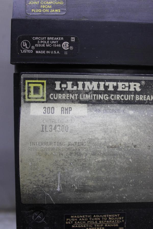 Used SQUARE D I-LINE CIRCUIT BREAKER MA36800 800 AMP 600 VAC 3-POLE