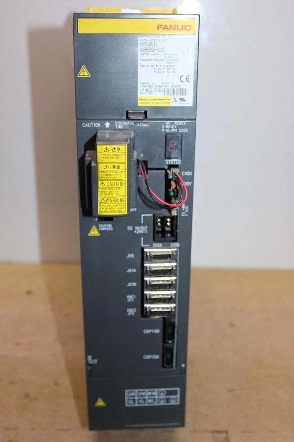Used FANUC SERVO AMPLIFIER MODULE A06B-6096-H208 230 VAC 9.5 kW 18.7 AMP 325 VDC