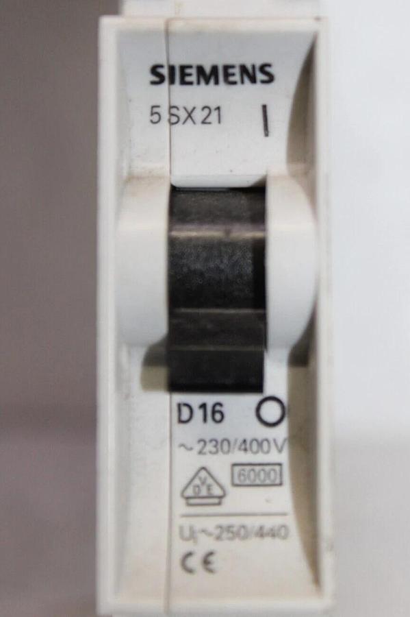 Used SIEMENS CIRCUIT BREAKER 5SX2 5SX21-D16 1-POLE 277/480 VAC **WARRANTY INCLUDED**