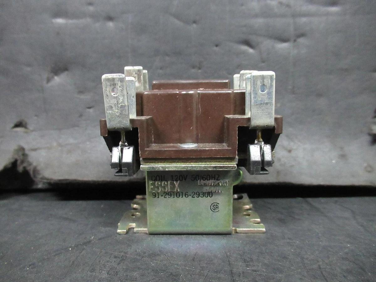 Used ESSEX CONTACT RELAY 91-291016-29300 125/250 VOLT 1/2 HP COIL: 120 VOLT
