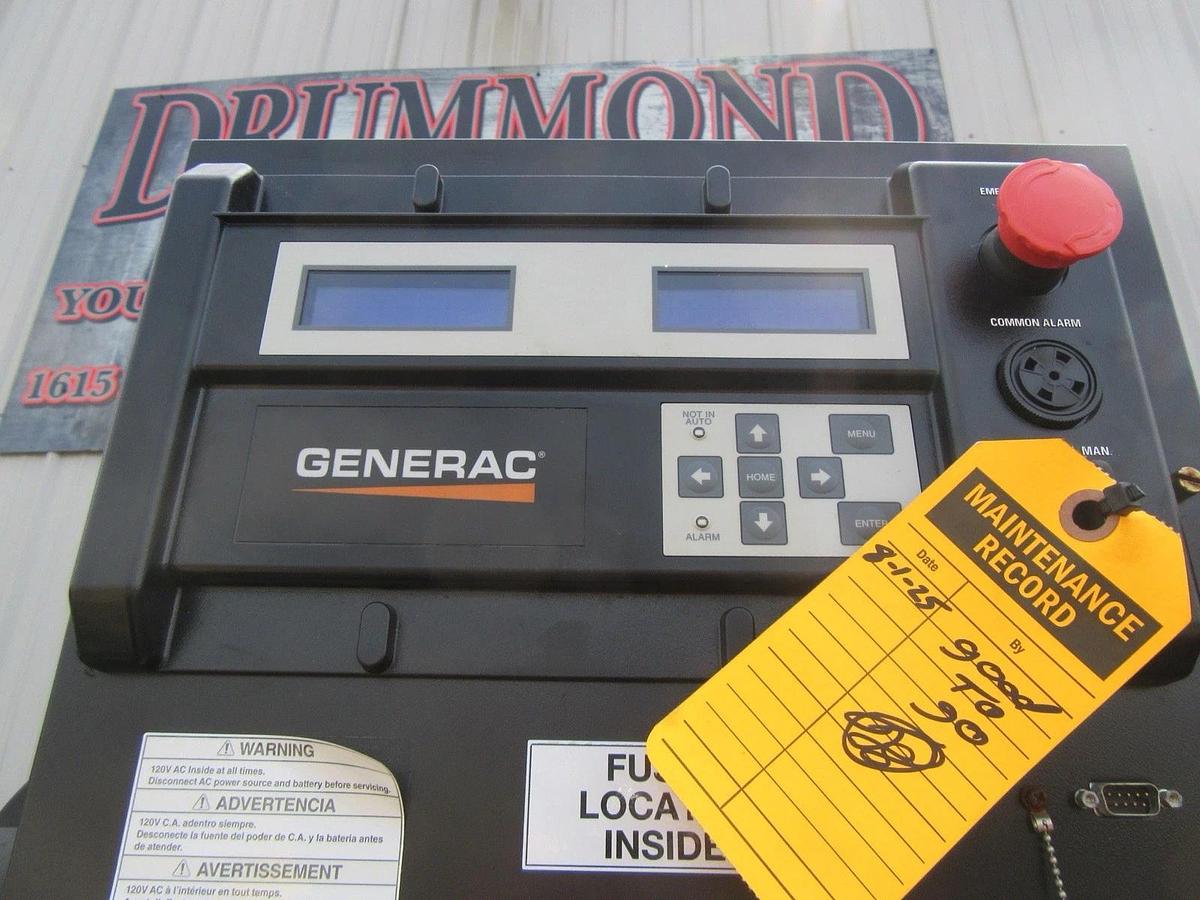 Used 2015 30 KW DIESEL GENERATOR GENERAC 120/240 VOLT SINGLE PHASE 501 HOURS VIDEO