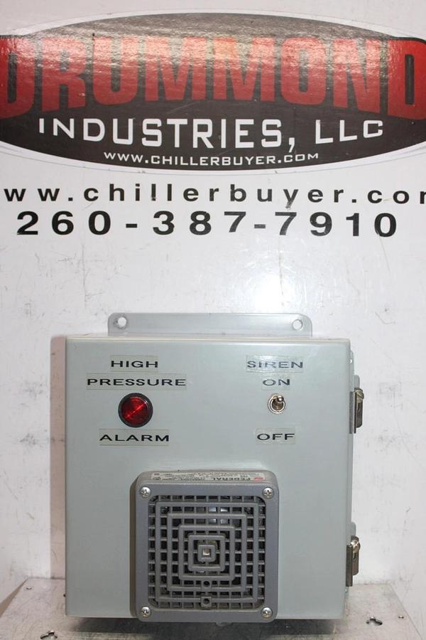 Used FEDERAL SIGNAL VIBRATONE HORN ENCLOSED ALARM SYSTEM 350 120 VOLT 0.18 AMP