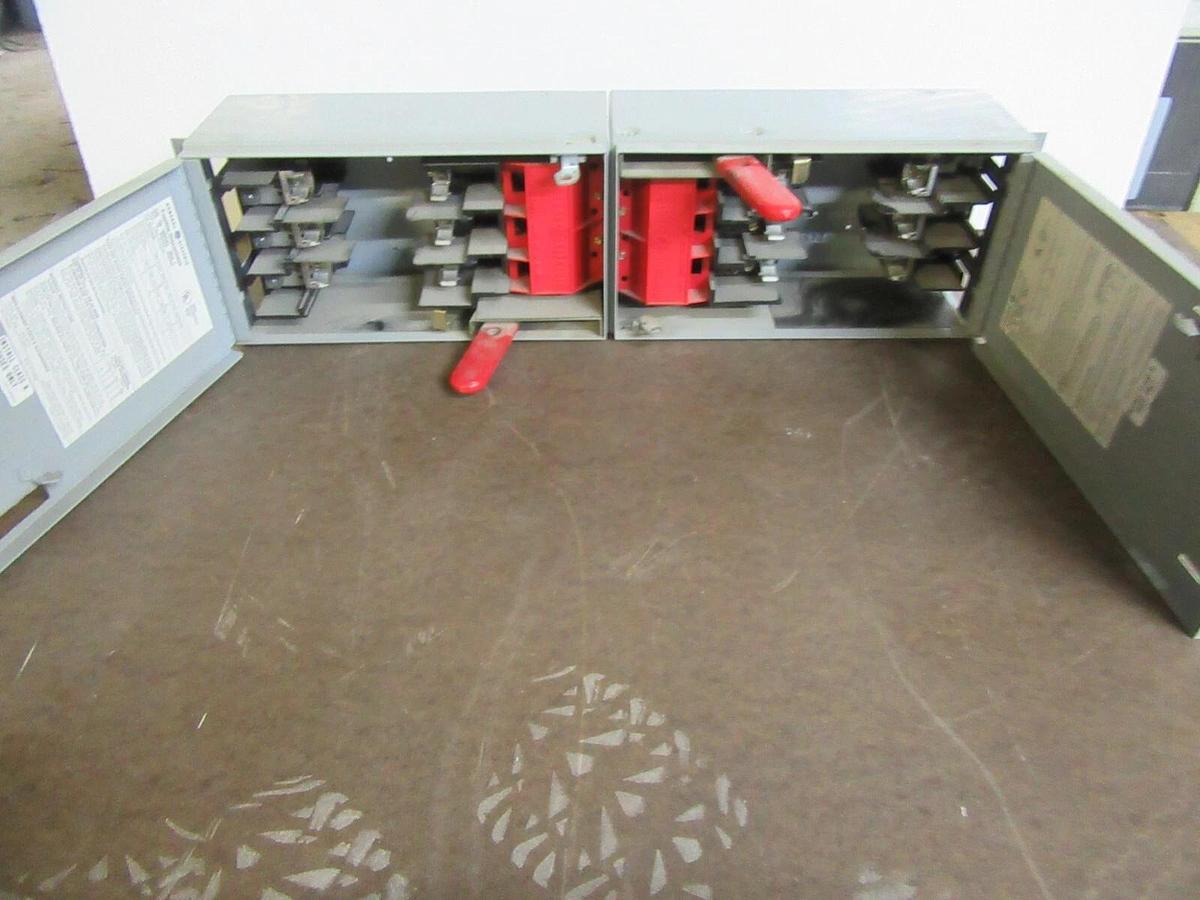 Used GE TWIN QMR PANELBOARD FUSIBLE DISCONNECT QMR361 30 AMP 600 VAC 20 HP