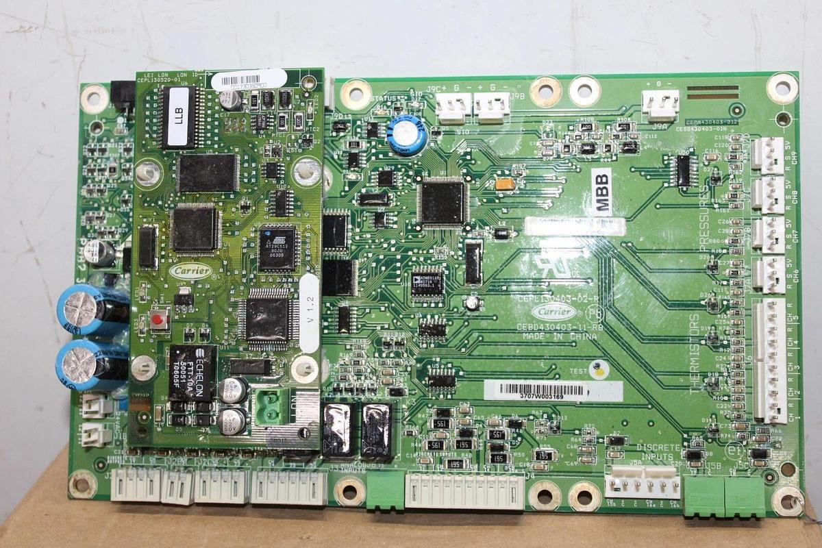 Used CARRIER HVAC MICROPROCESSOR BOARD CEPL130403-02-R W/ CEPL130520-01