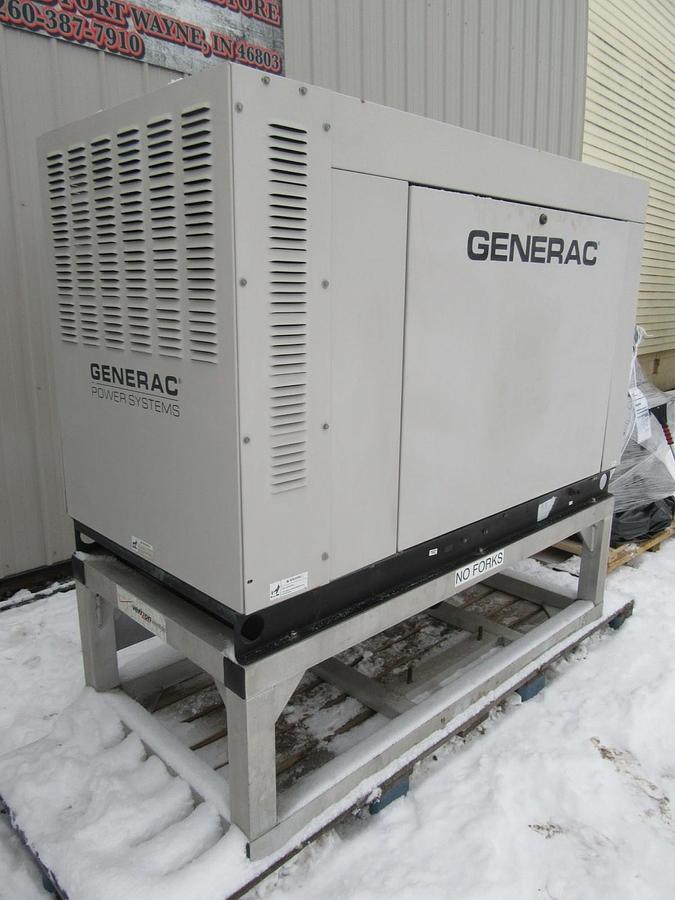 Used 30 KW GENERATOR GENERAC NATURAL GAS LP PROPANE 120/240V 1 PH SG030 399 HRS VIDEO