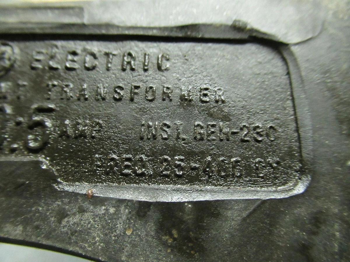 Used GENERAL ELECTRIC CURRENT TRANSFORMER 837X87 RATIO: 2000:5 A 50-400 HZ
