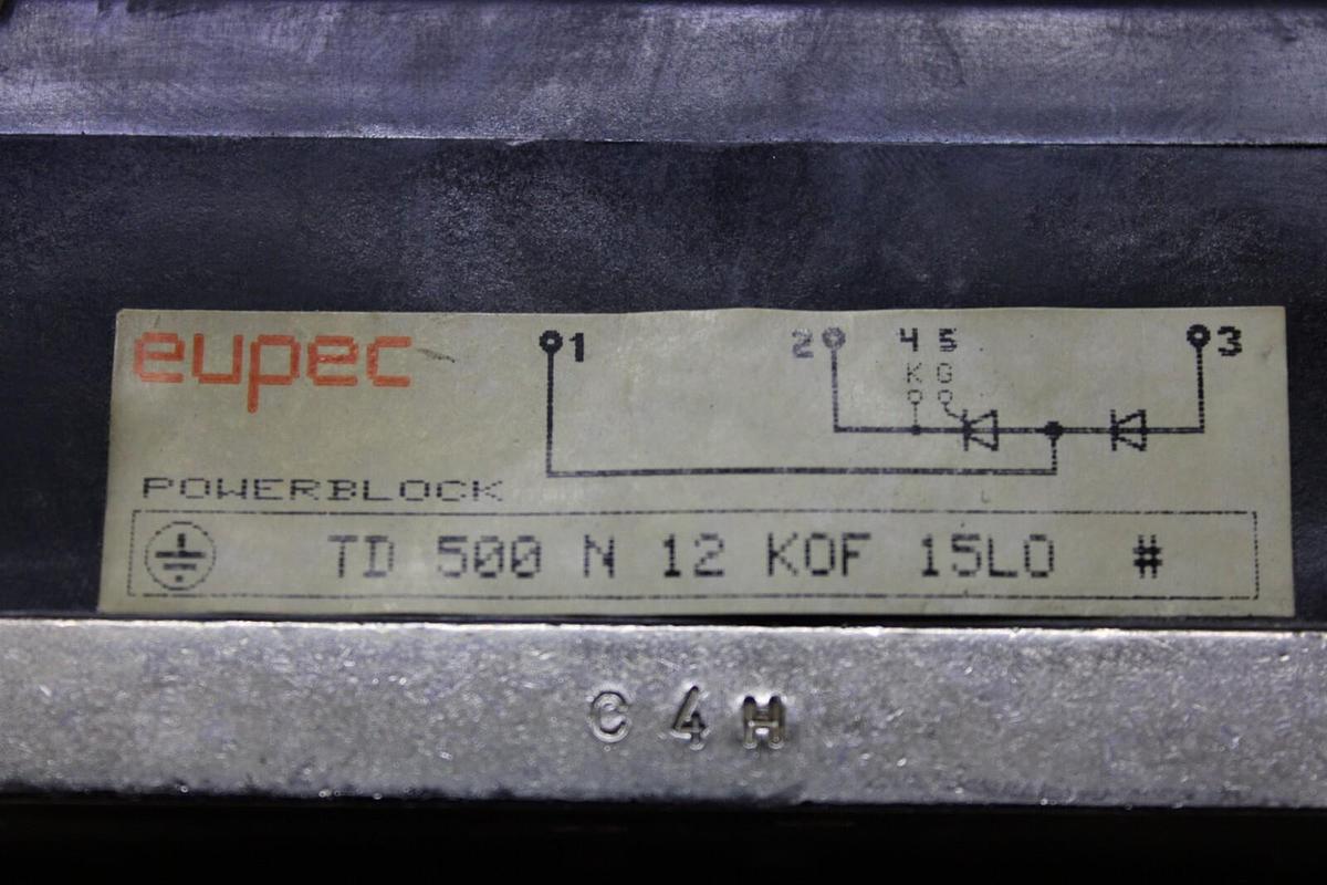 Used LOT OF 2 EUPEC IGBT POWERBLOCK TD500N12K0F 15LO **WARRANTY INCLUDED**