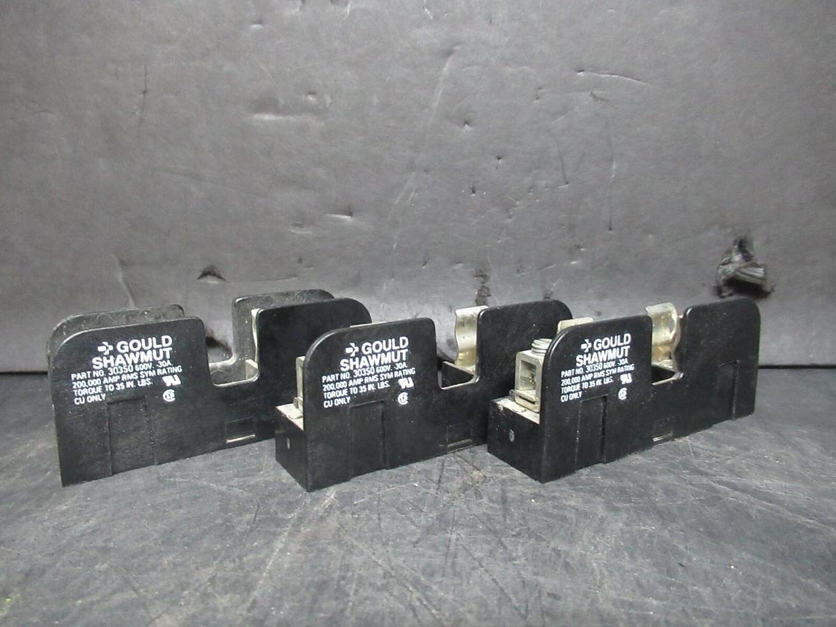 Used (3) GOULD SHAWMUT SINGLE POLE 30350 30 AMP 600 VOLT **WARRANTY INLCLUDED**