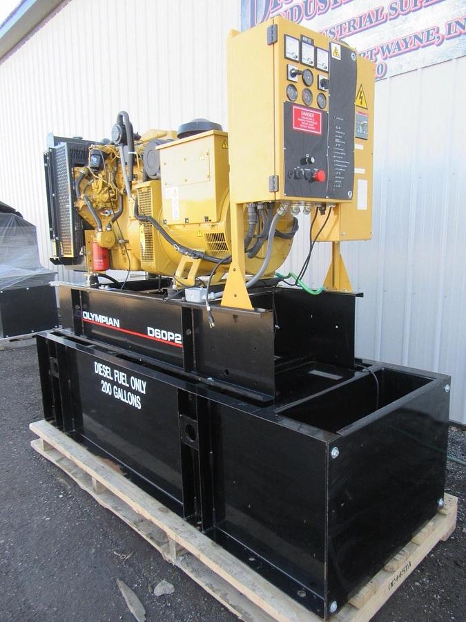 Used 60 KW DIESEL GENERATOR OLYMPIAN 120/240V CAT PERKINS 564 HRS VIDEO WE SHIP!