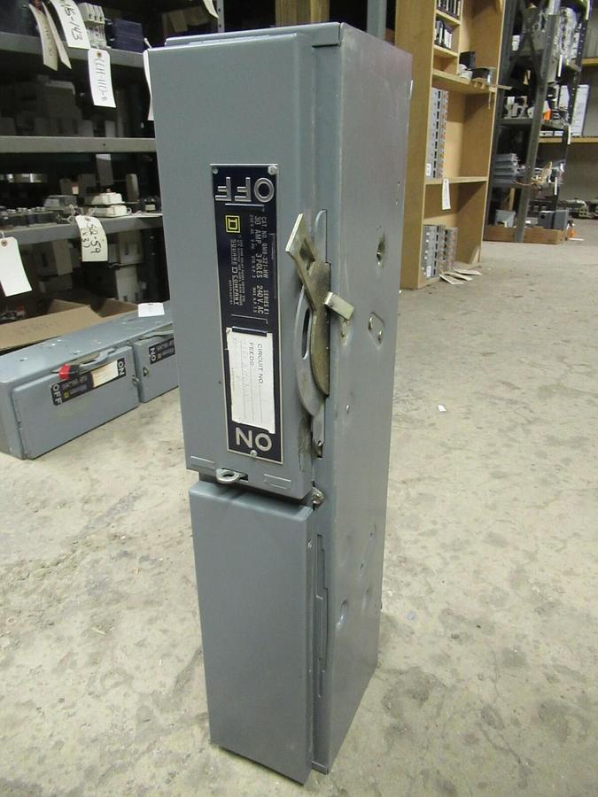 Used SQUARE D QMB321HW SERIES E1 30 AMP 240 VAC 3 POLE FUSIBLE BRANCH SWITCH