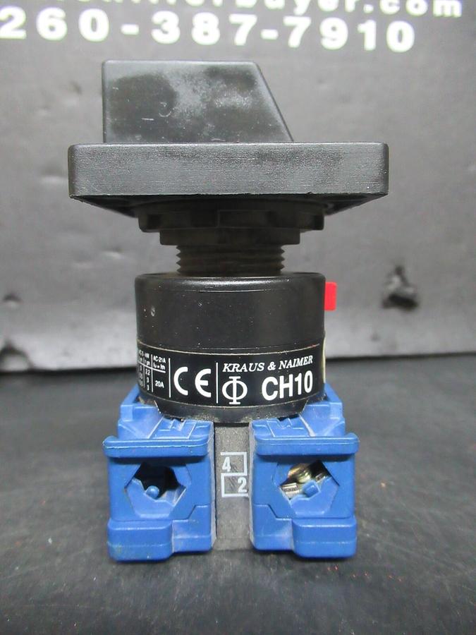 Used KRAUS + NAIMER ROTARY SWITCH CH10 A200 F55694/006-DES 600 VAC 20 AMP 5 HP