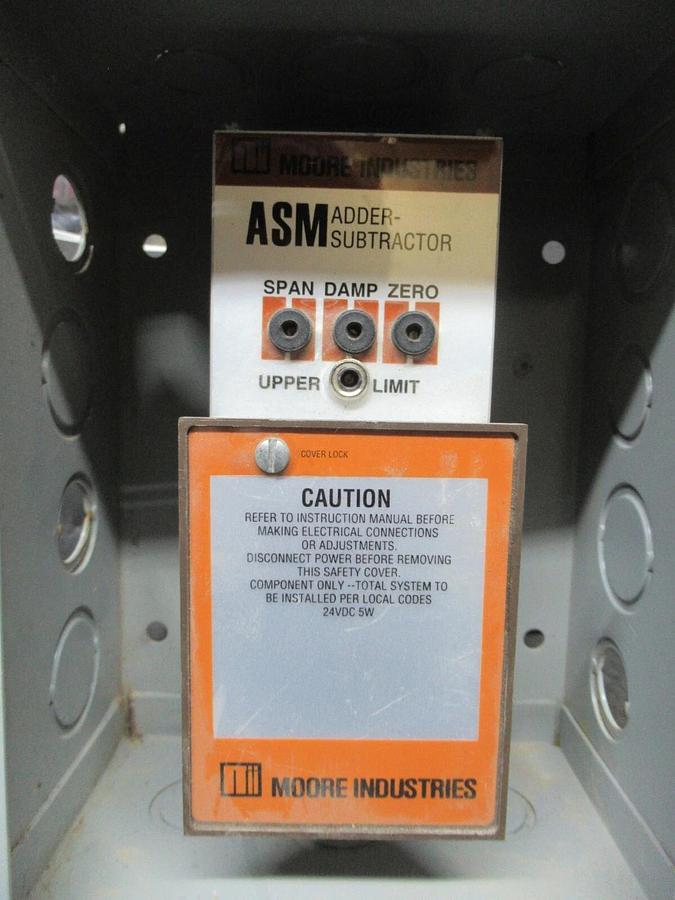 Used HOFFMAN ENCLOSURE A-HE8X6X4 W/ MOORE ASM/2X4-20MA/Z4-20MA/24AC ADDER SUBTRACTOR