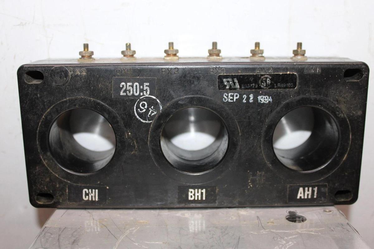 Used WESTINGHOUSE CURRENT TRANSFORMER 2092A37H04 250:5 50-400 HZ 600 VOLT *WARRANTY*