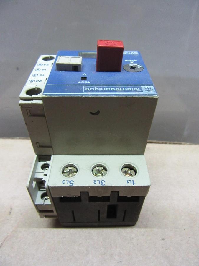 Used TELEMECANIQUE MANUAL MOTOR STARTER GV1-M21 600 VAC 15 HP 20 AMP 3-PHASE