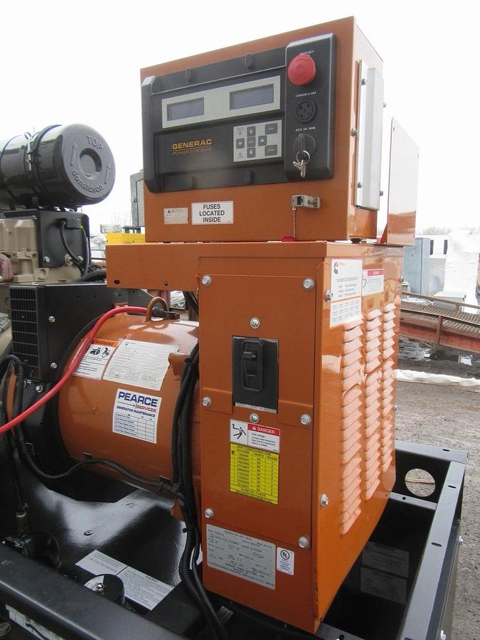 Used 30 KW DIESEL GENERATOR GENERAC 120/240 VOLT SINGLE PHASE 403 HOURS VIDEO WE SHIP