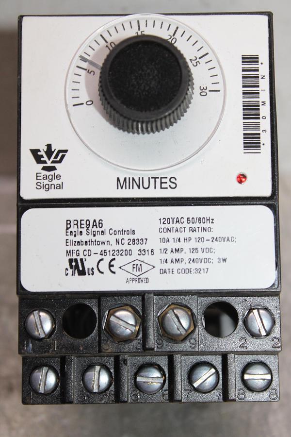 Used AGASTAT TIME DELAY RELAY 7012AF 120 VOLT 1-10 MINUTE DELAY