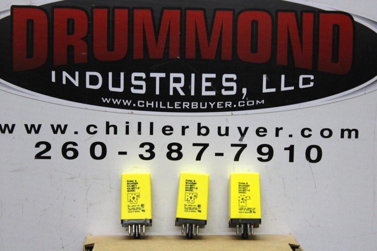Used LOT OF 3 POTTER & BRUMFIELD RELAY KA-5071-2 120/240 VAC 5 AMP SINGLE PHASE