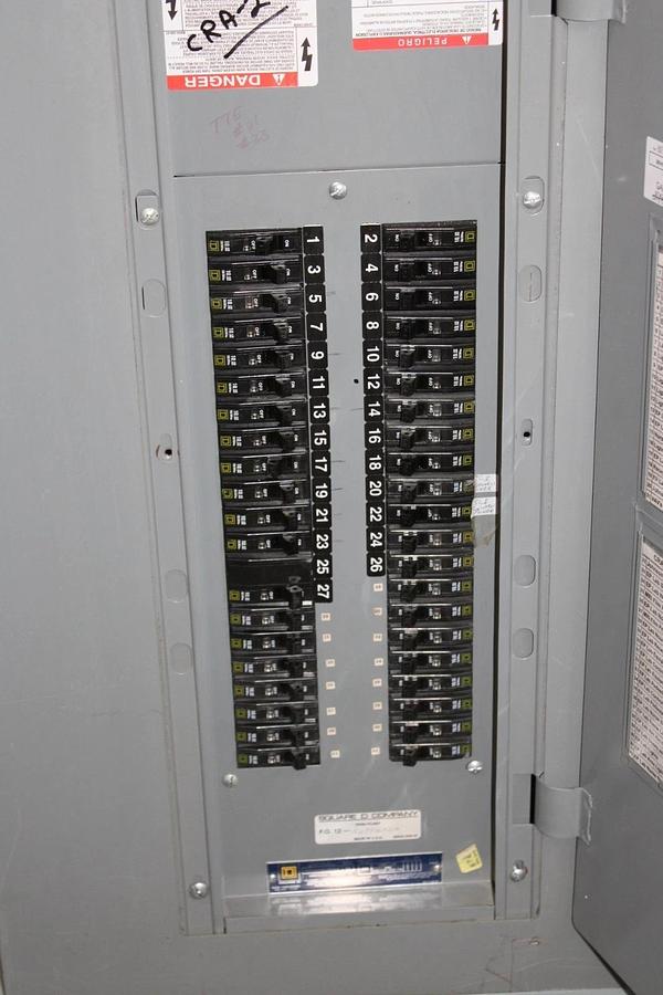 Used SQUARE D TYPE 1 MLO SERVICE PANEL NQOD442L225CU MHC35SHR 225 AMP 42-SLOT 240V