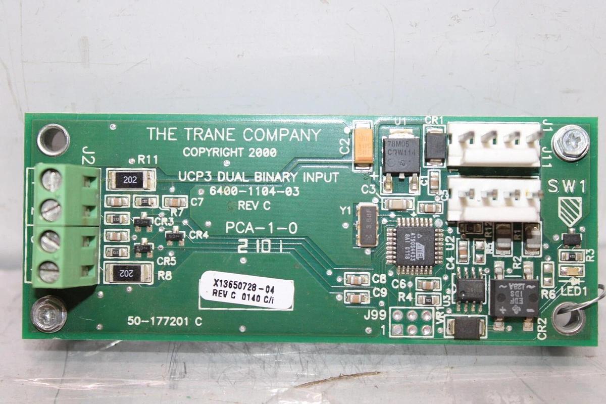 Used TRANE UCP3 DUAL BINARY INPUT X13650728-04 REV. C 6400-1104-03 REV. C