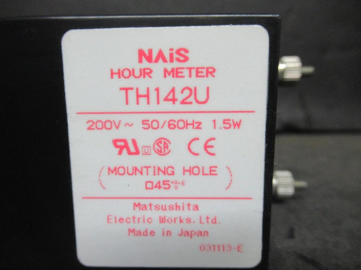 Used MATSUSHITA ELECTRIC WORKS NAIS HOUR METER TH142U 200 VAC 50/60 HZ 1.5 WATT