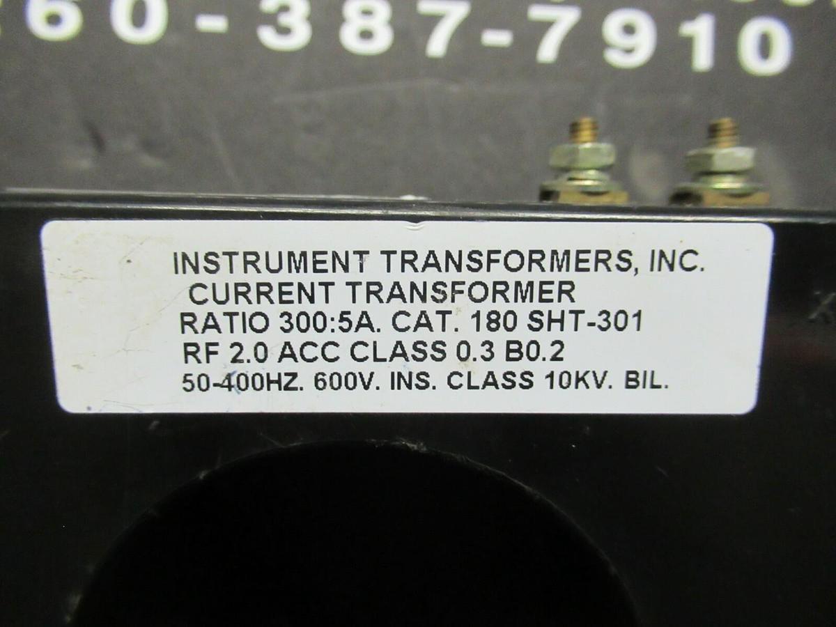 Used INSTRUMENT CURRENT TRANSFORMER 180 SHT-301 RATIO: 300:1 A