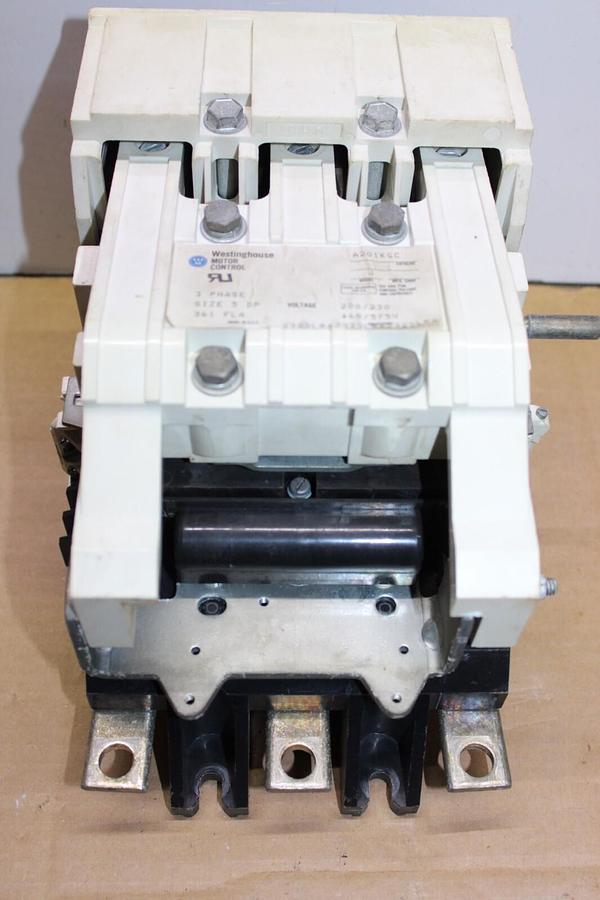 Used WESTINGHOUSE CONTACTOR A201KGC MODEL J NEMA 5 361 AMP 600V **WARRANTY**