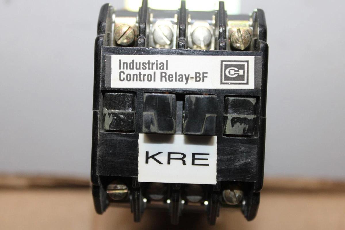 Used CUTLER-HAMMER INDUSTRIAL CONTROL RELAY BF22F 600 VOLT 10 AMP COIL: 120 V