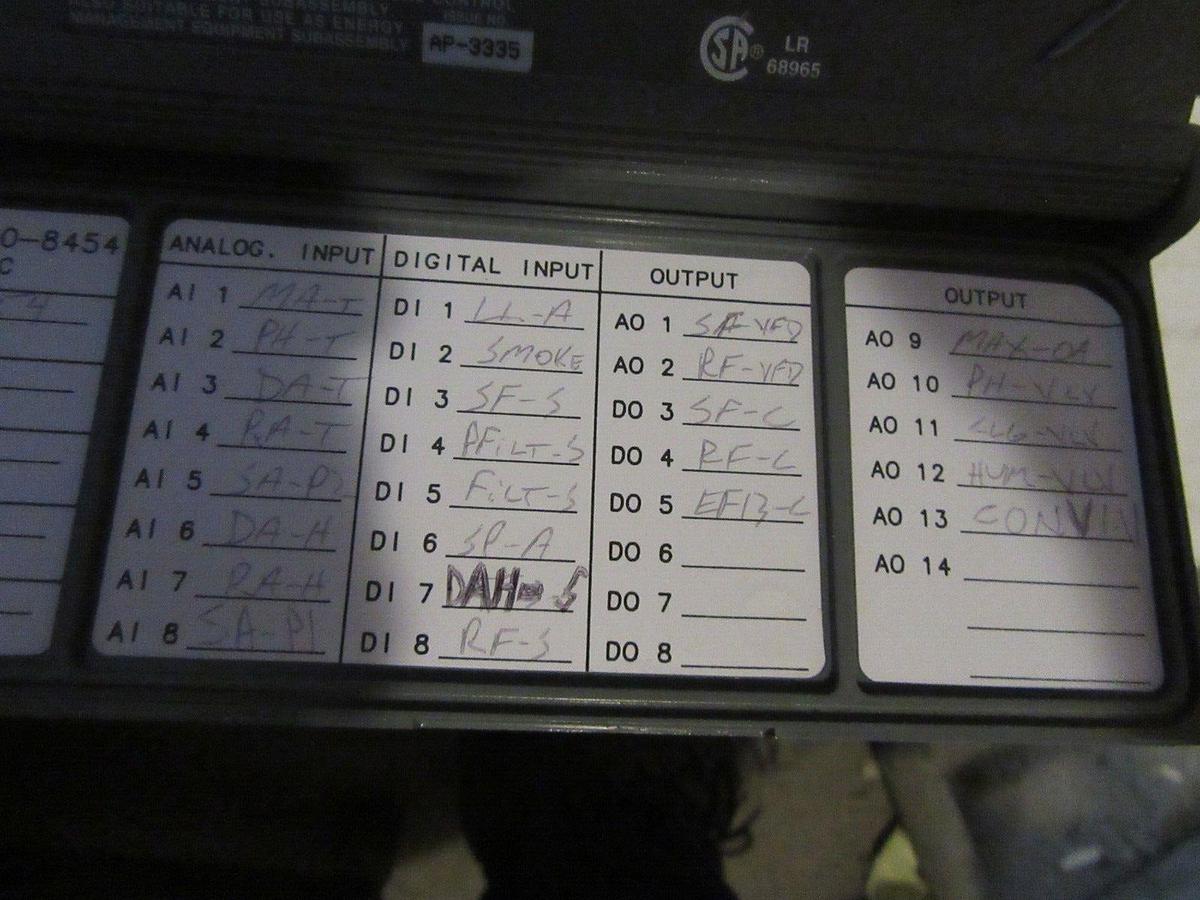 Used JOHNSON CONTROLS / METASYS DX-9100-8454 EXTENDED DIGITAL CONTROLLER 24 VAC