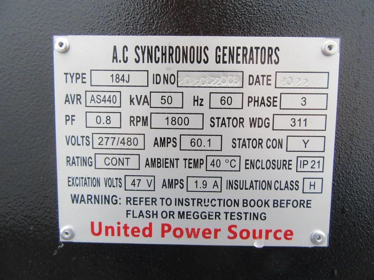 Used NEW 30 KW DIESEL GENERATOR ISUZU DIESEL 4LE2TA 120/208 VOLT RE-CONNECTABLE TIER4