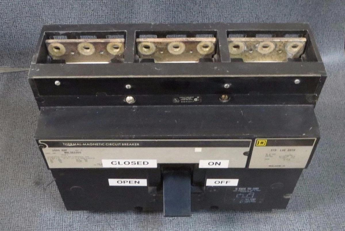 Used SQUARE D BREAKER 1000 AMP 600 VAC 3 POLE MODEL NAL361000 **WARRANTY INCLUDED**