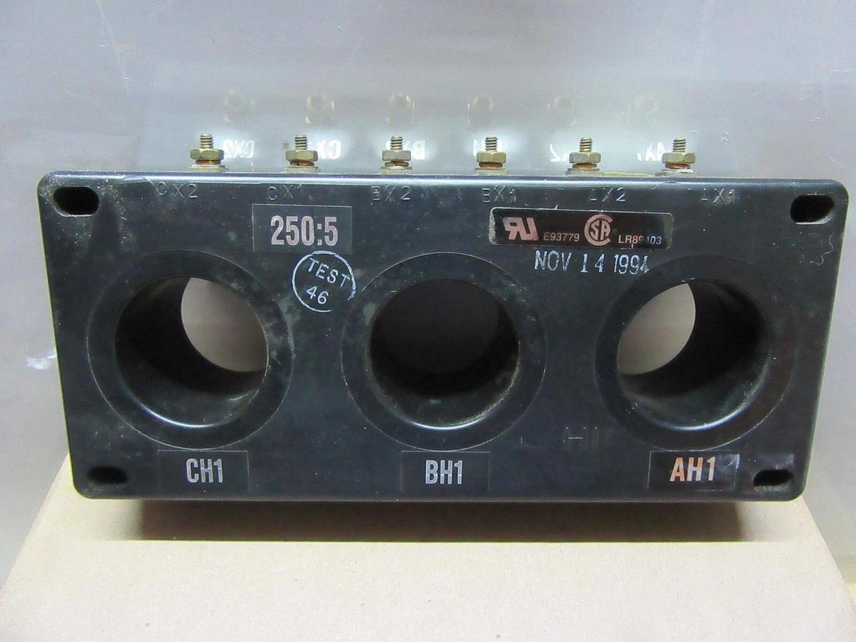 Used WESTINGHOUSE CURRENT TRANSFORMER 209A37H04 3P81-251 250:5A 50-400 HZ