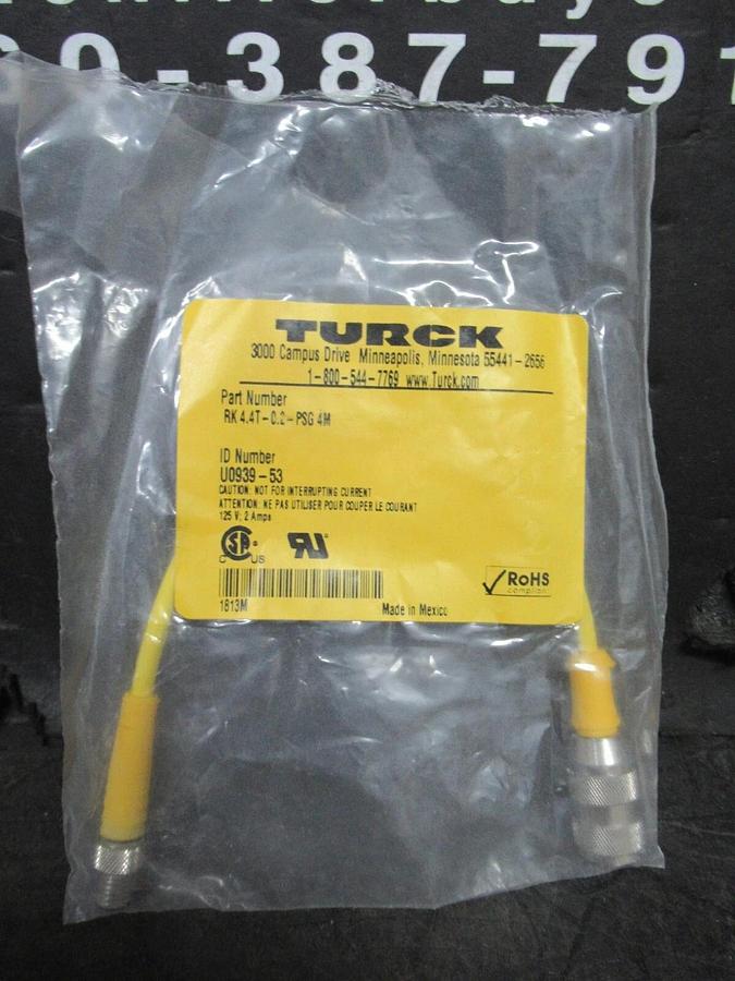 NEW IN BAG TURCK RK4.4T-0.2-PSG4M EUROFAST DUAL-ENDED CORDSET **WARRANTY**