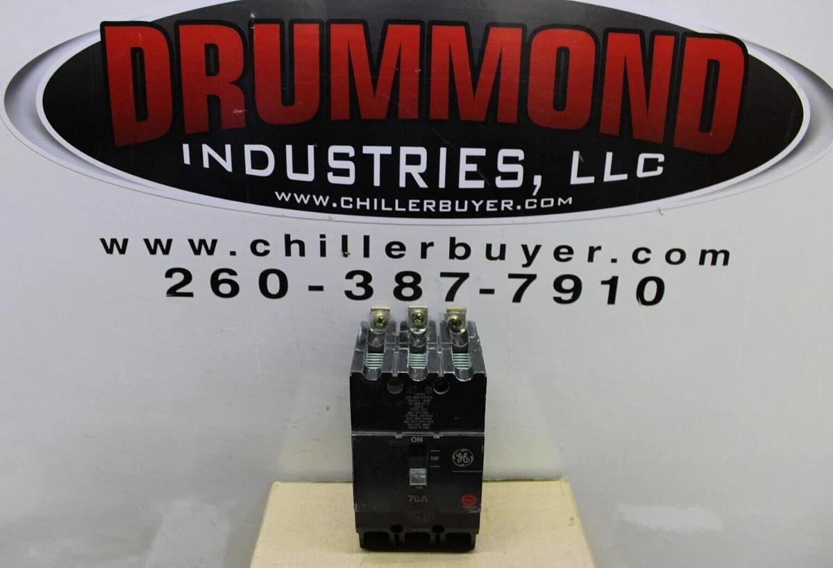Used GE HACR TEY CIRCUIT BREAKER E11592 70 AMP 3-POLE 480/277 VAC **WARRANTY**