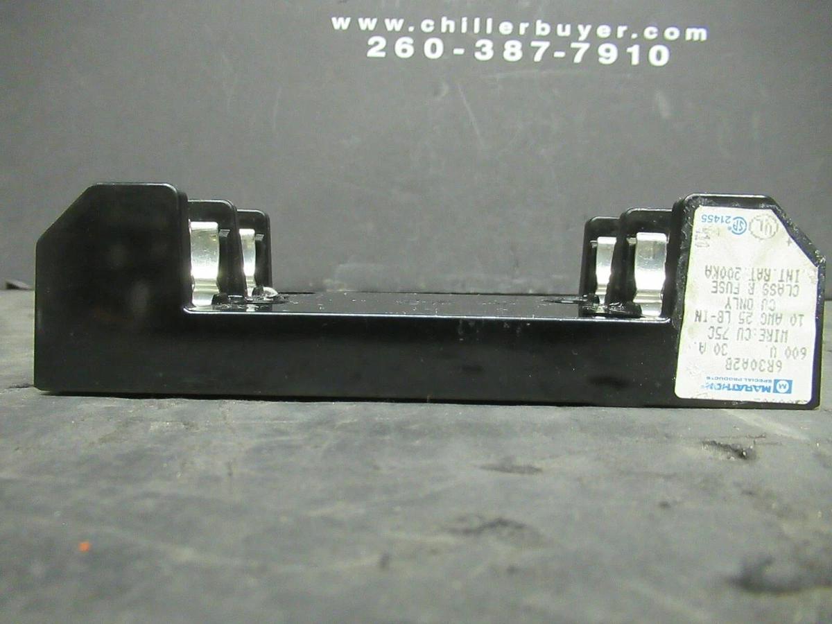 Used MARATHON FUSE HOLDER 6R30A2B FOR 30 AMP 600 V CLASS R FUSES **WARRANTY**