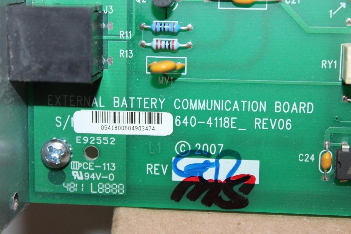 Used APC UPS XR COMMUNICATIONS CARD 640-4118E REV. 6 0G-SYCXRCOM FOR SYCF40KF