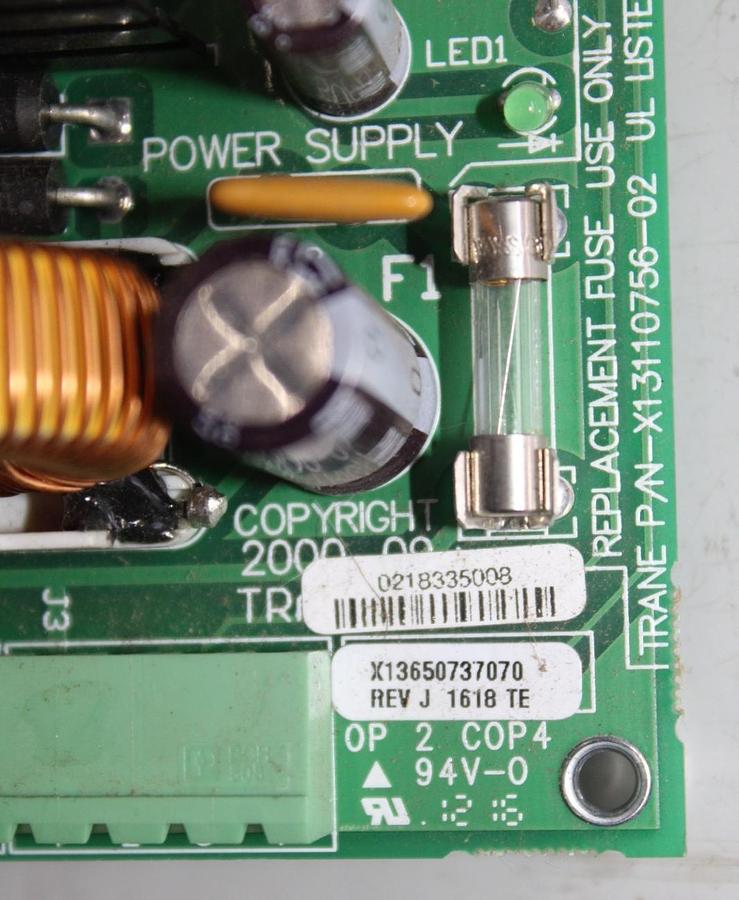 Used TRANE POWER SUPPLY CIRCUIT BOARD X13650737070 X13110756-02 **WARRANTY**